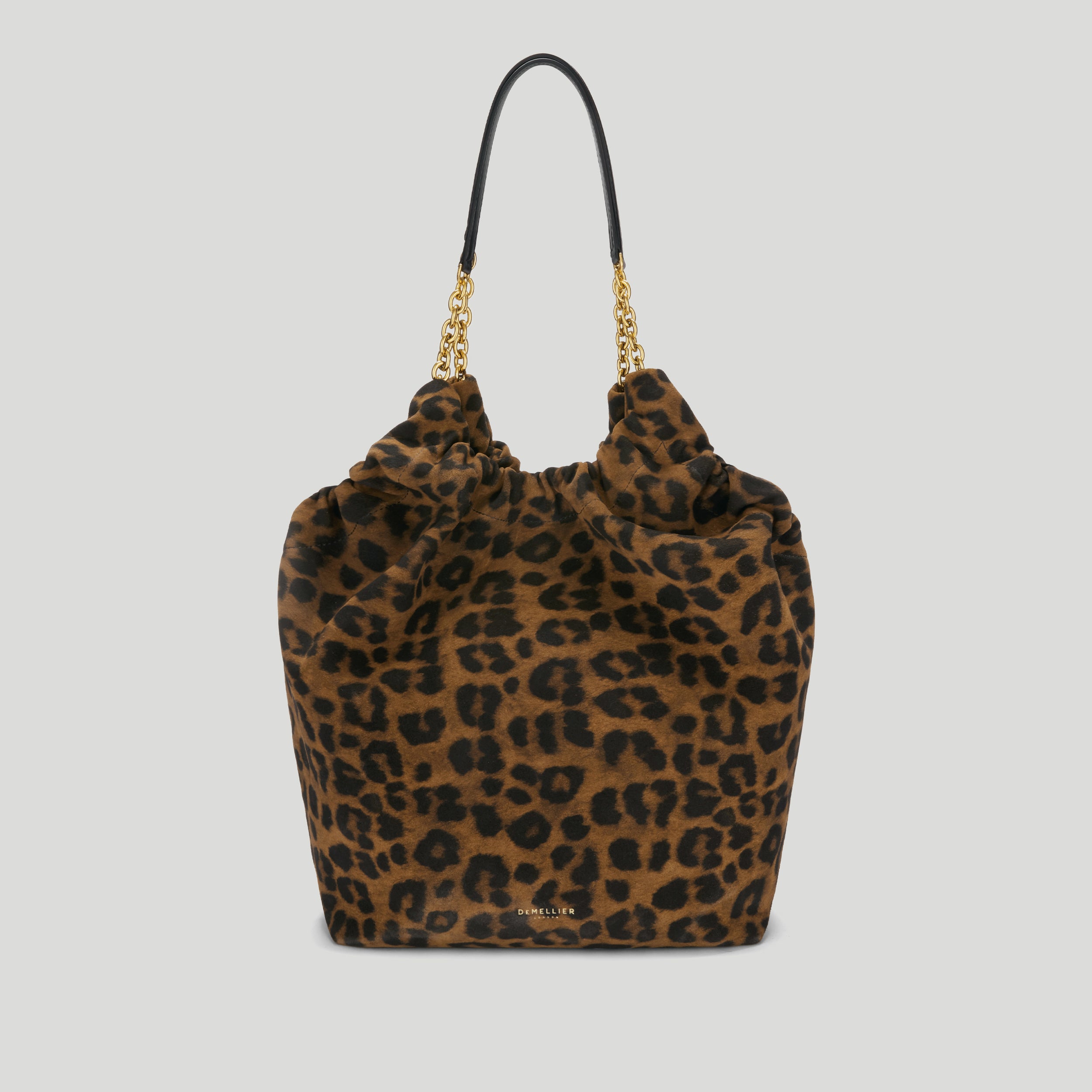 The Miami | Leopard Effect Suede & Black Smooth | DeMellier