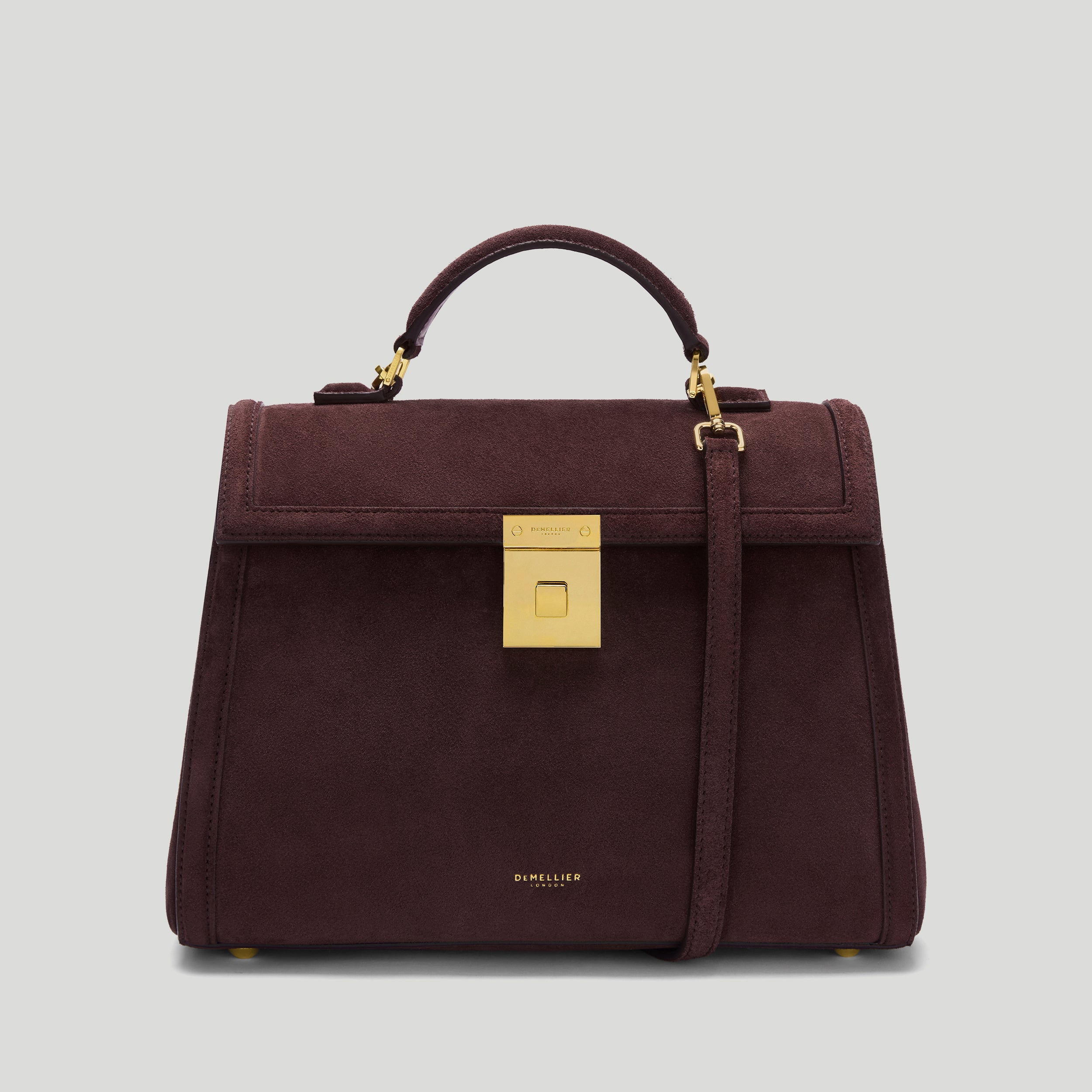 The Midi Paris | Burgundy Suede & Burgundy Smooth | DeMellier