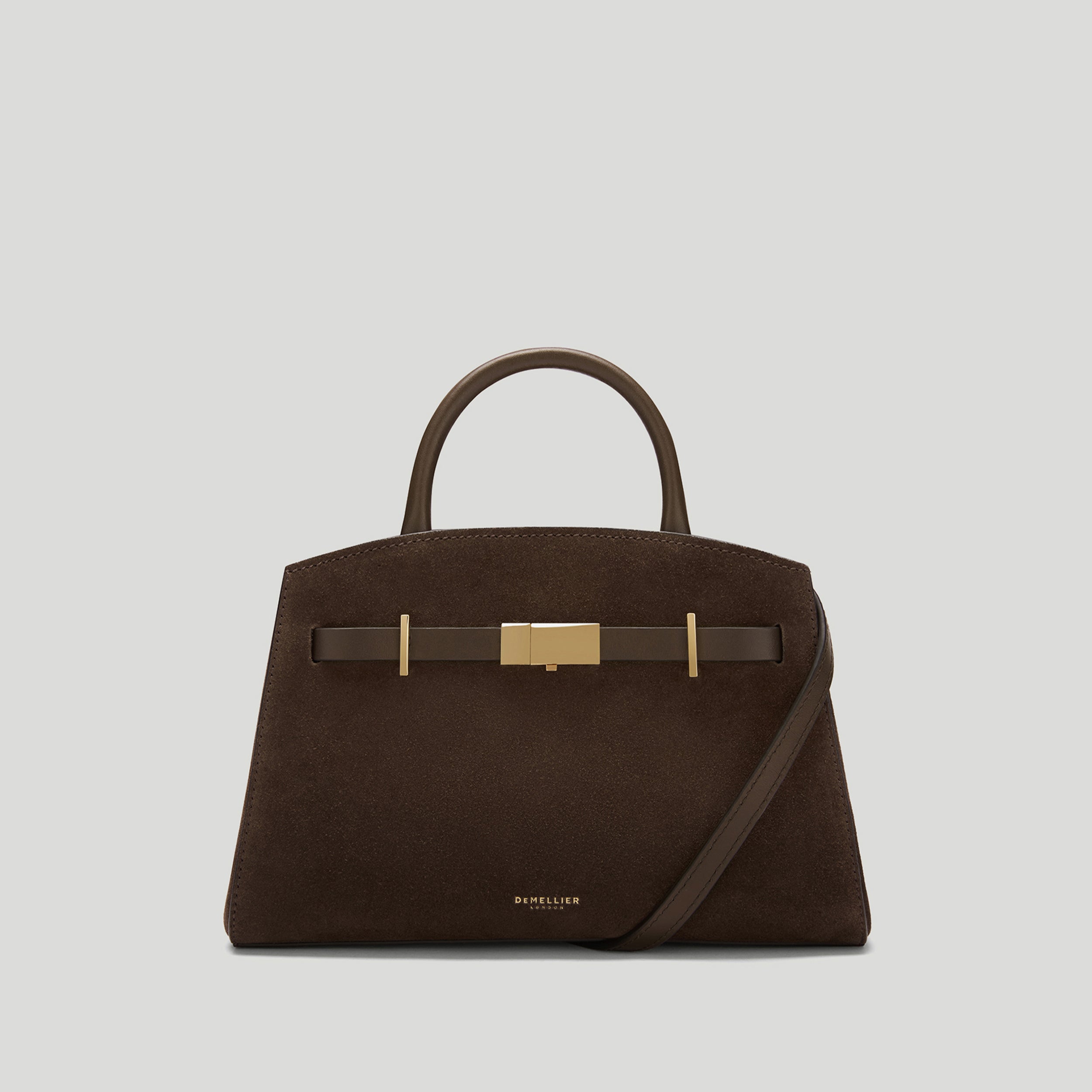 The Small Hudson | Suède Mocha & Cuir Lisse Mocha | DeMellier