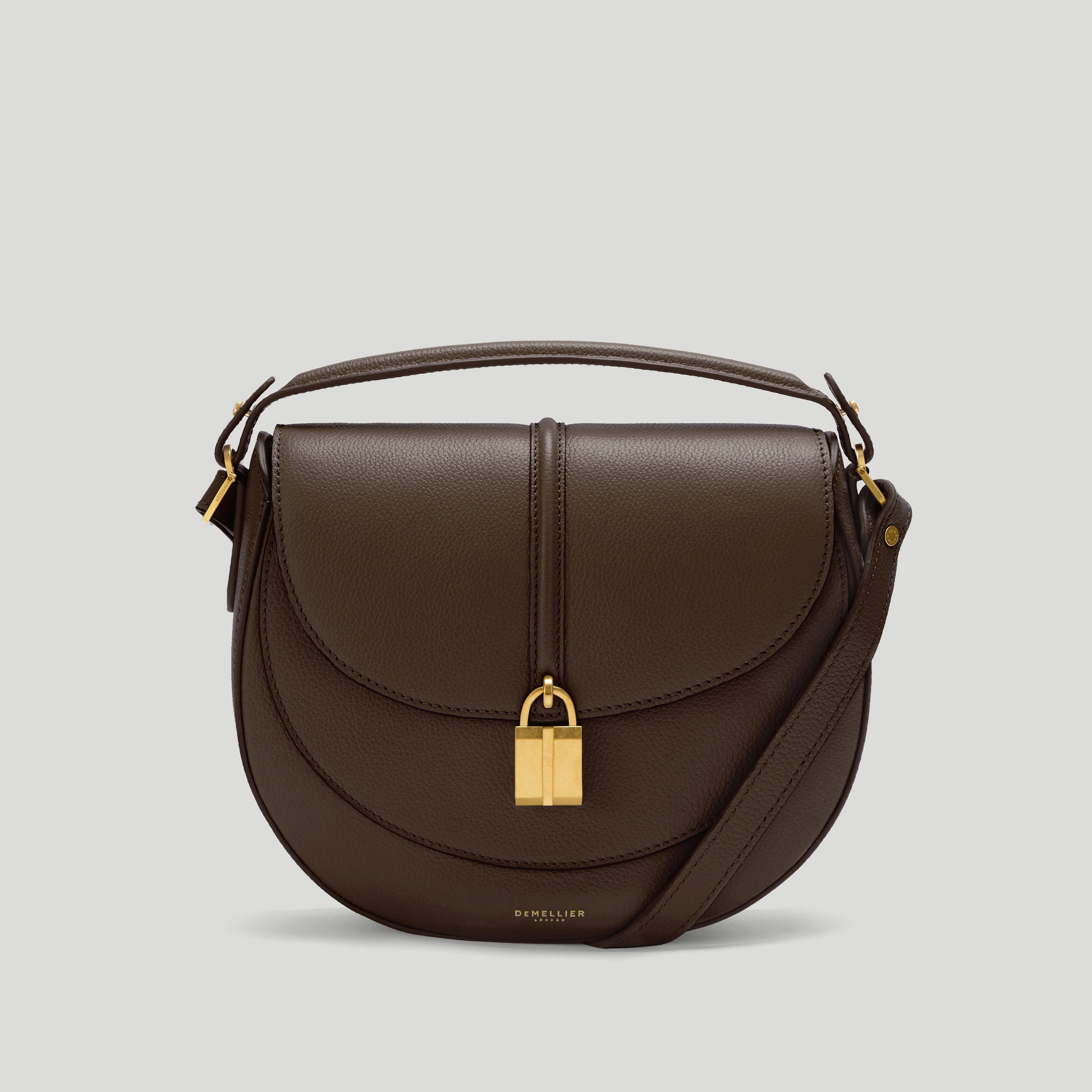 The Siena Saddle | Mocha Small Grain | DeMellier