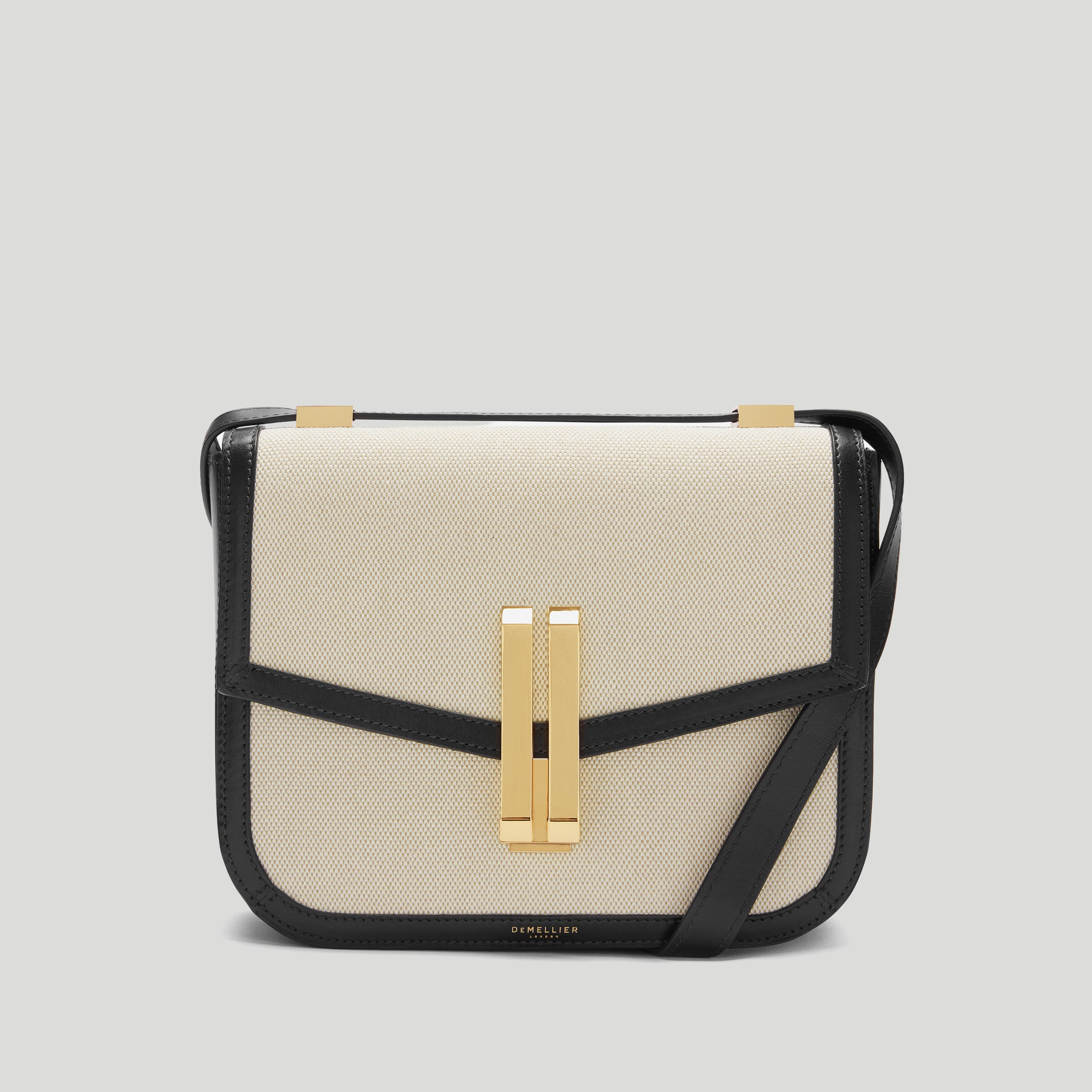 The Vancouver | Salt & Pepper Canvas Black Smooth | Demellier