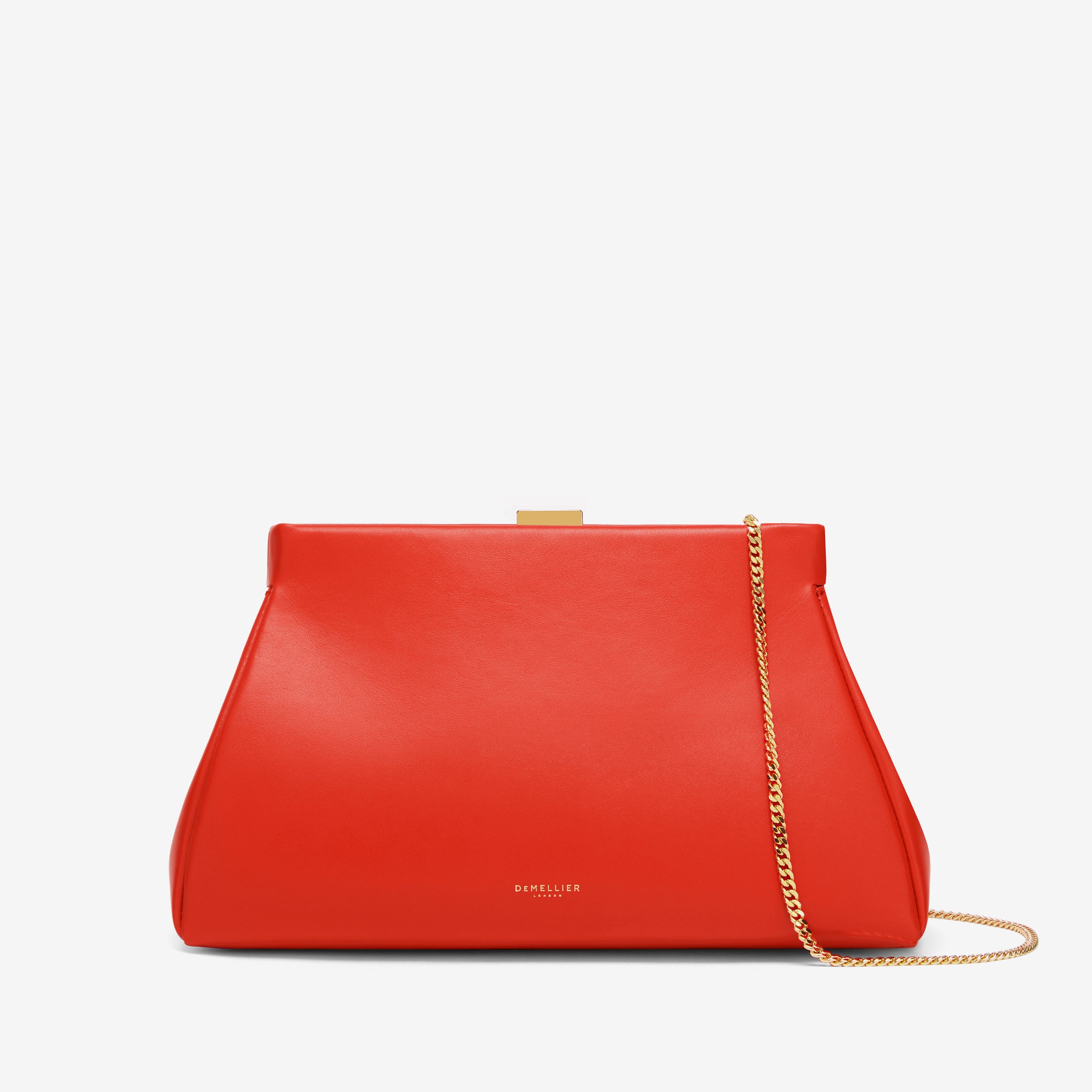 Orange red clutch bag sale