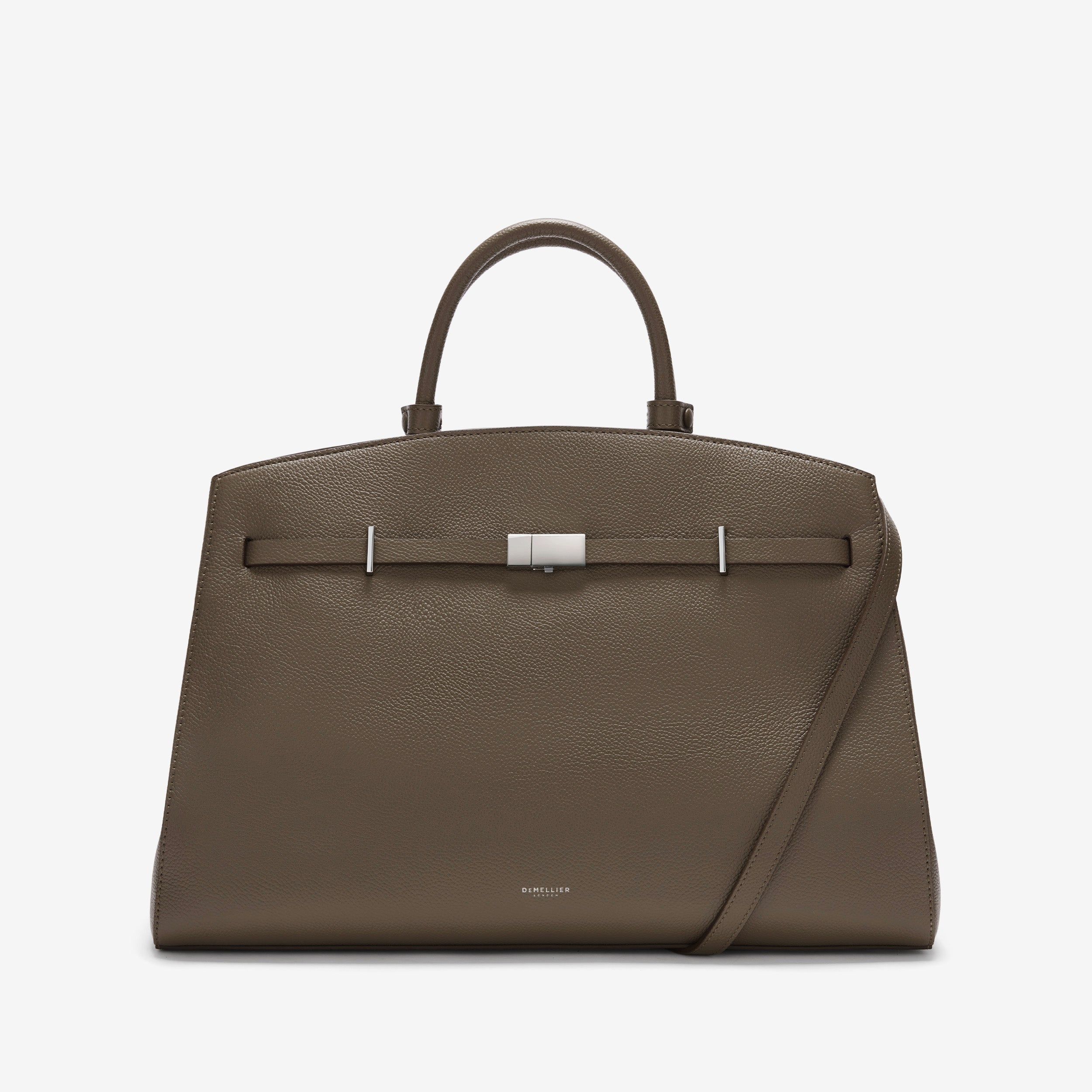 The Hudson | Dark Taupe Small Grain | DeMellier