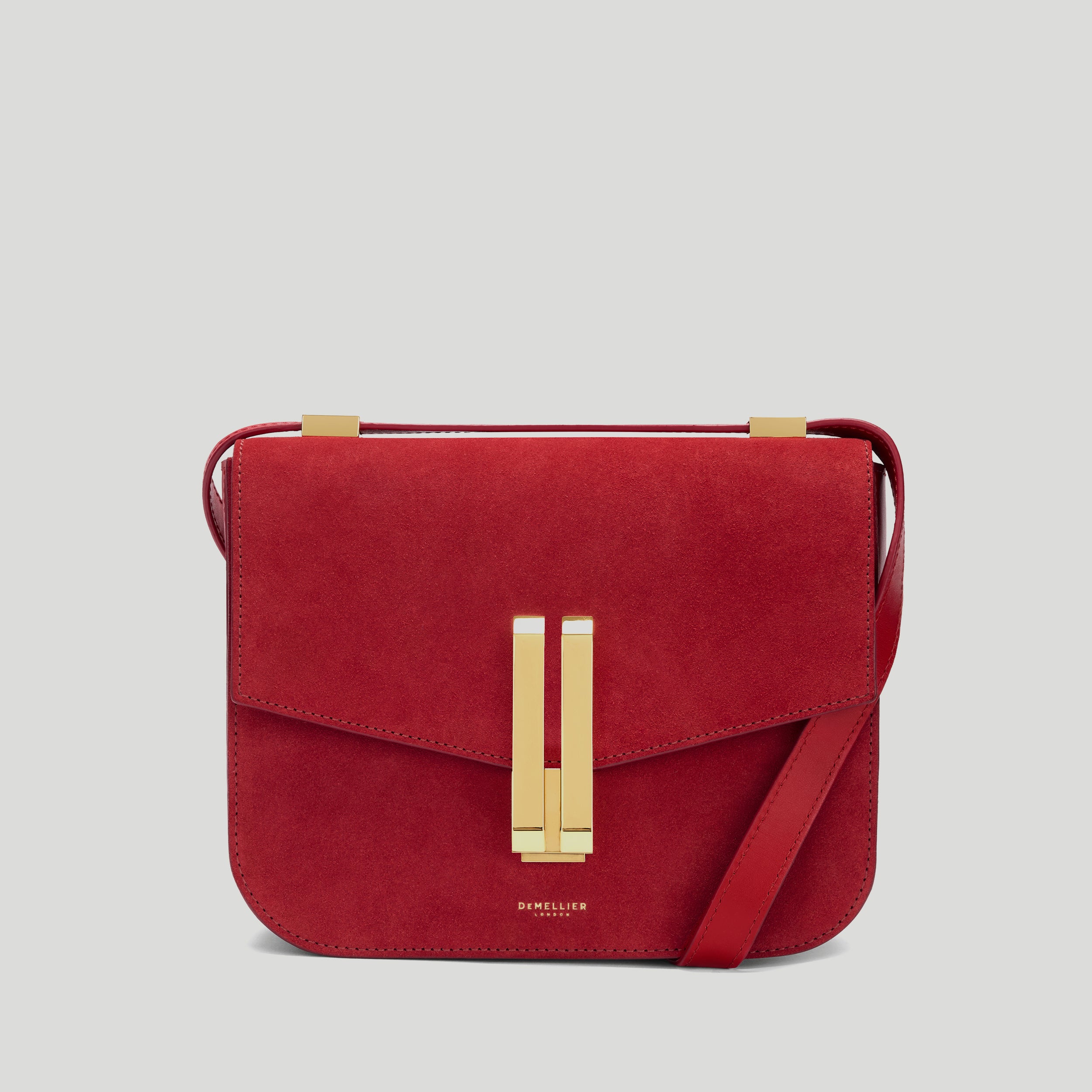 DEMELLIER The Vancouver ショルダーバッグ The Vancouver | Berry Red Suede | DeMellier