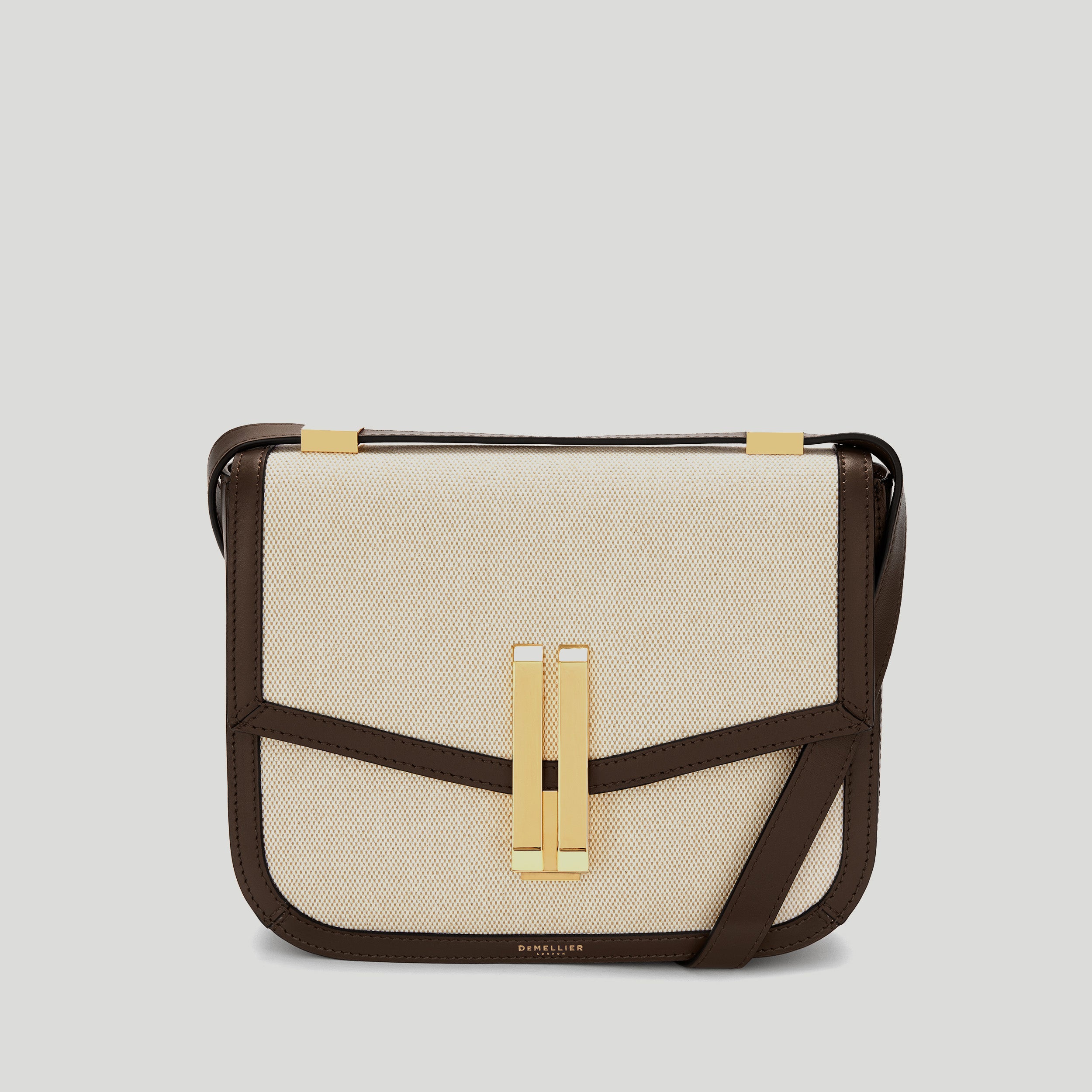 The Vancouver | Salt Pepper Canvas Mocha Smooth | DeMellier