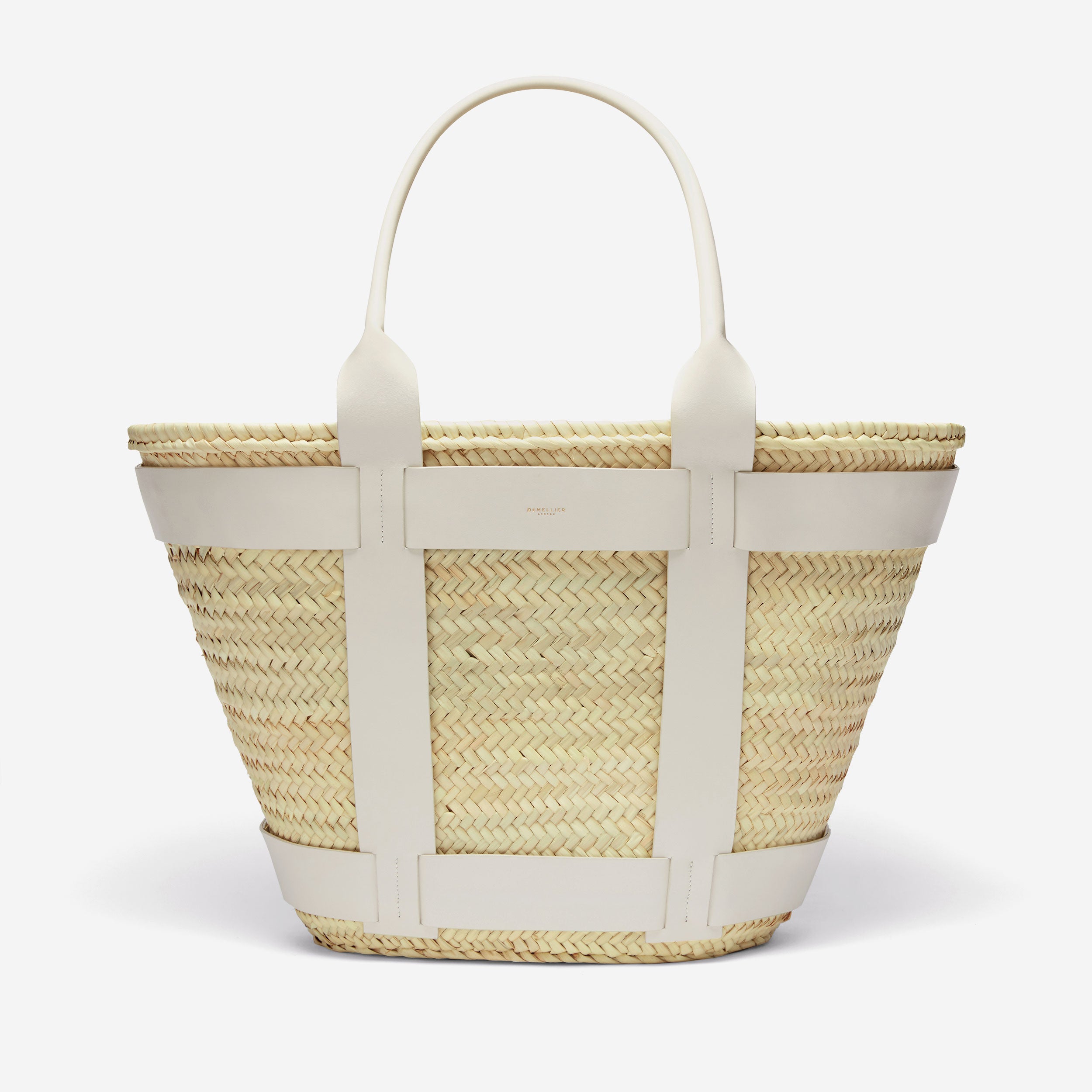 The Maxi Santorini | Natural Basket Off-White Smooth | DeMellier