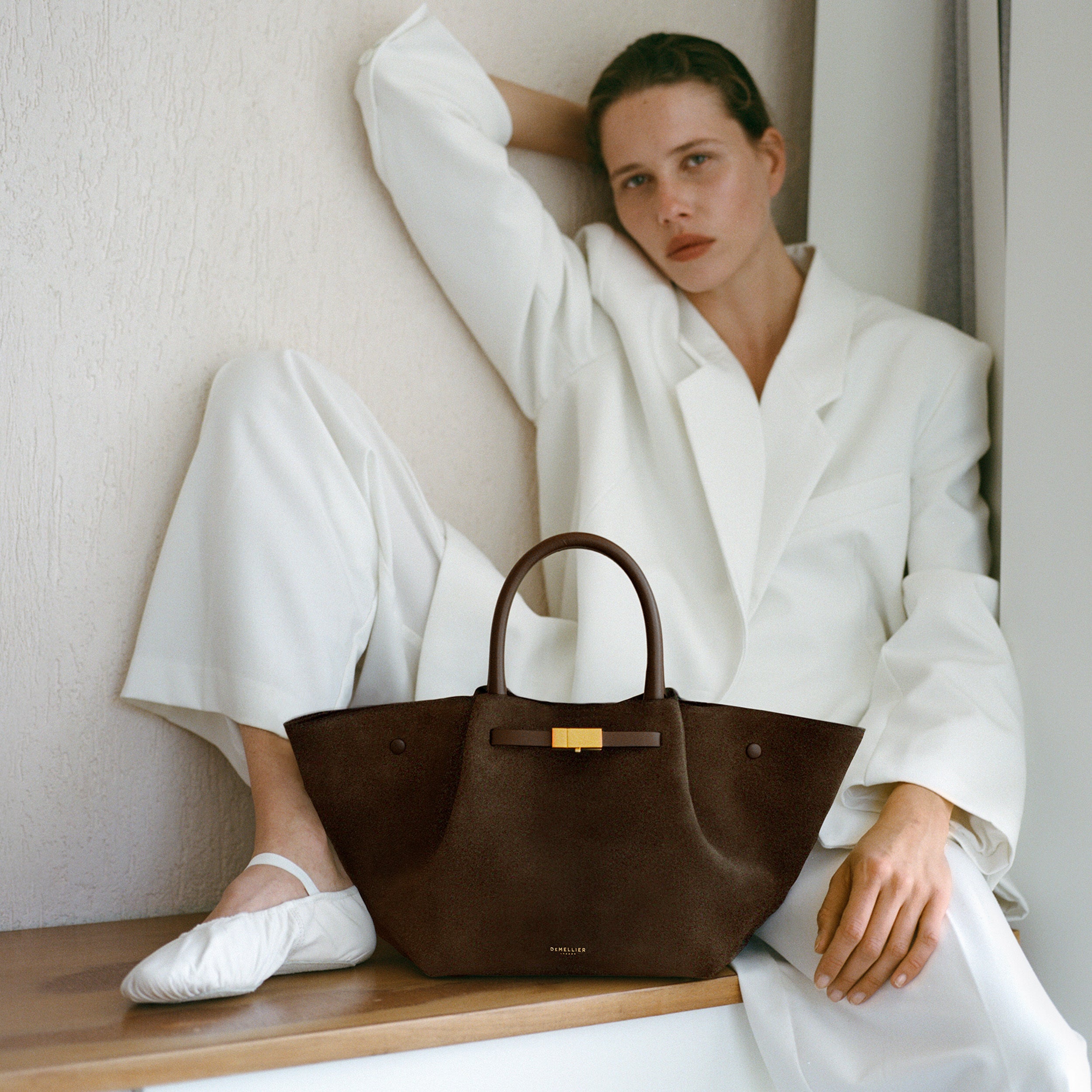 The Midi New York | Mocha Suede & Mocha Smooth | DeMellier