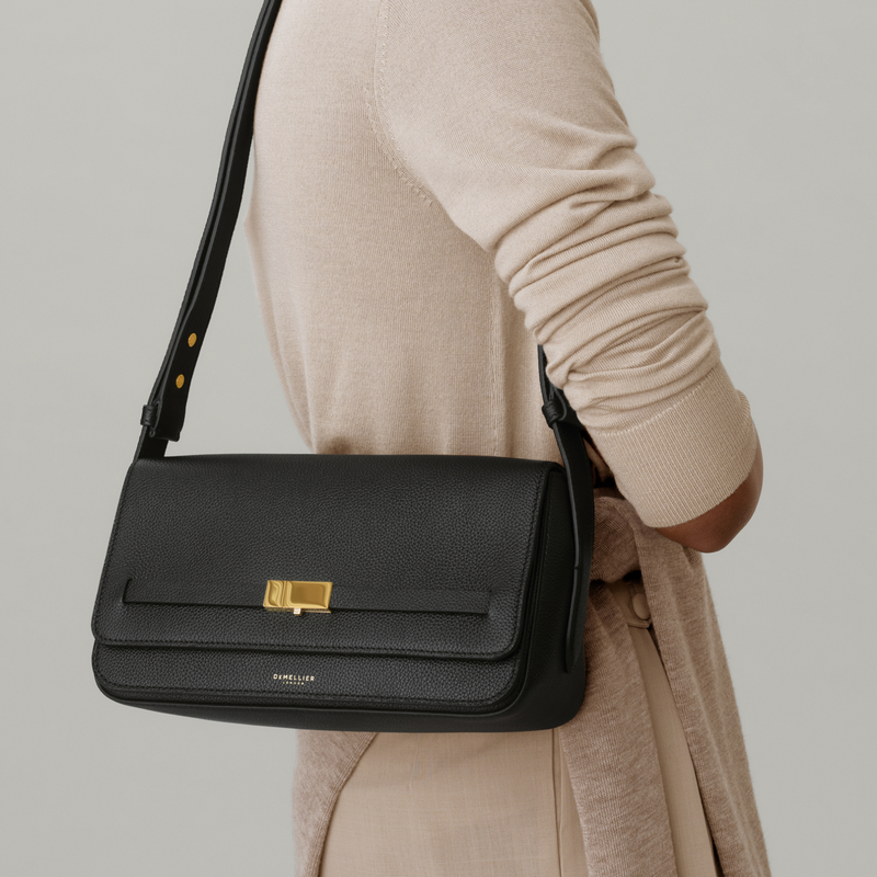 The New York Crossbody | ブラック スモールグレイン | DeMellier