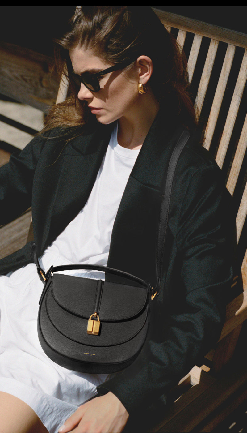 2WAY使用♪【DEMELLIER】レザーショルダーバッグ The Tokyo | Black Smooth | DeMellier