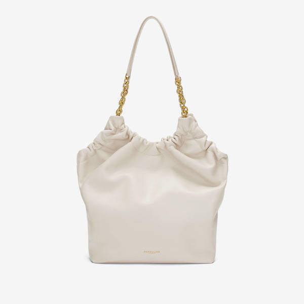 【DEMELLIER】 Miami leather and raffia shoulder bag Miami leather and raffia shoulder bag in black - De Mellier