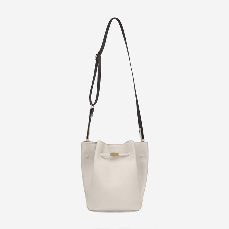 White Leather Bucket Bag Leather Purse Tote Bag White 
