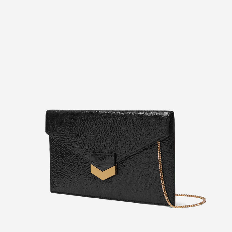 Demellier Women's London Leather Clutch-On-Chain - Black One-Size