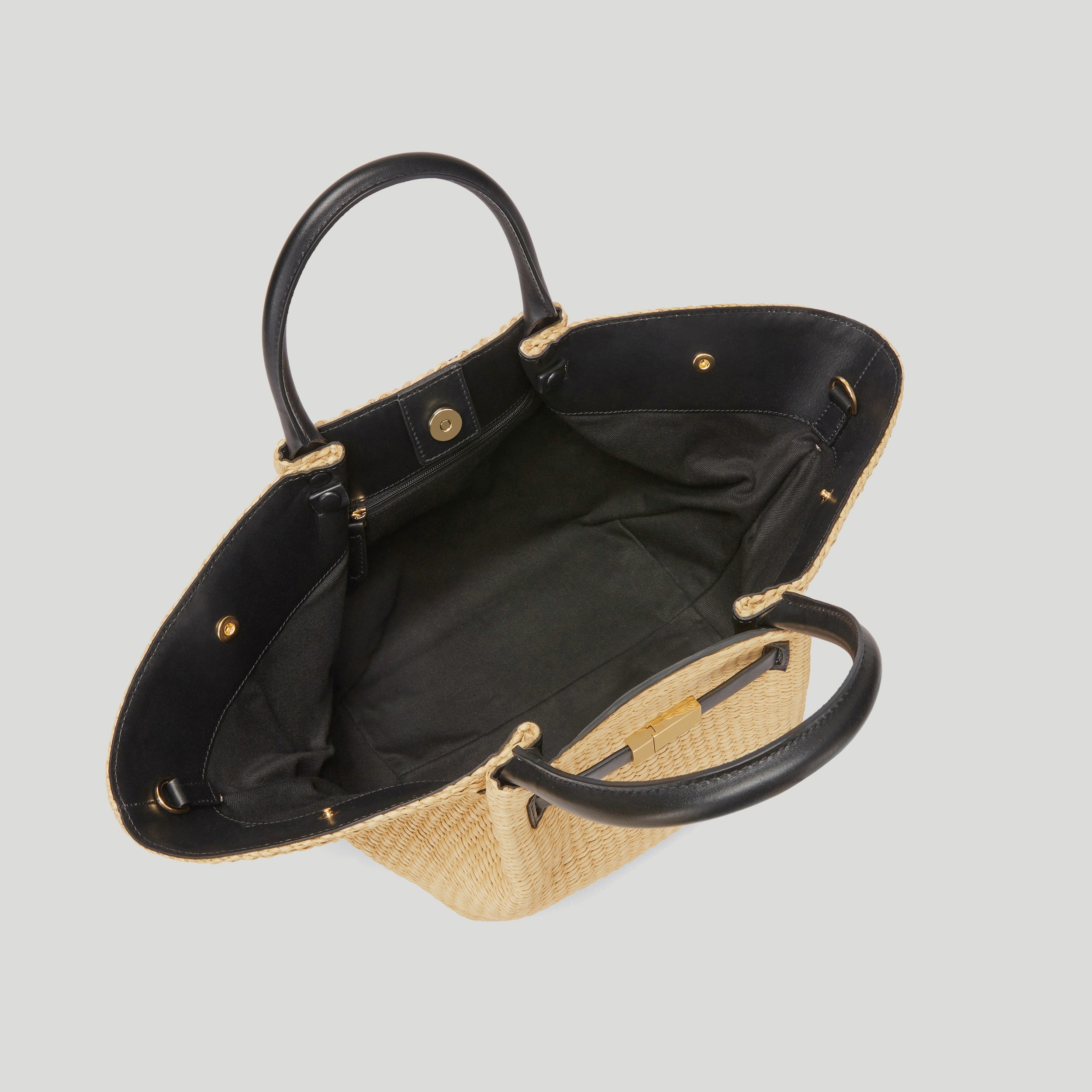 The Midi New York | Warm Raffia Black Smooth | DeMellier