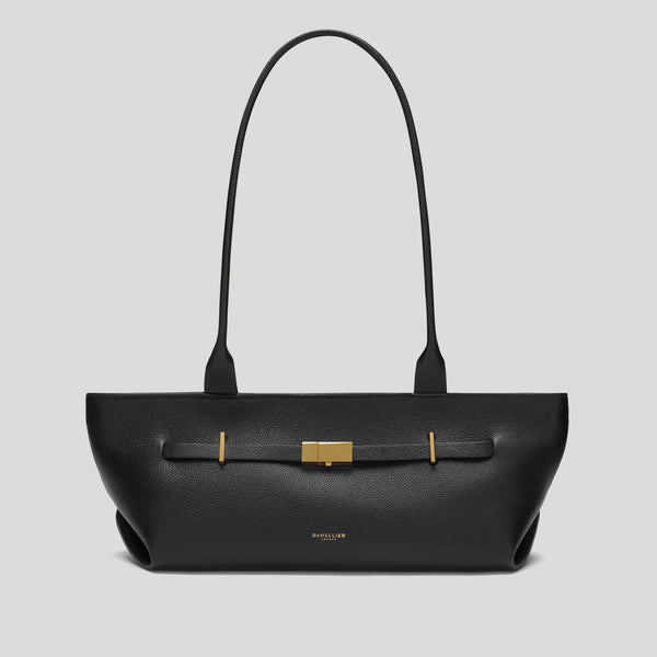 The New York Shoulder | Black Small Grain | DeMellier