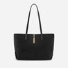 The Tokyo Tote Bag Black Suede And Black Smooth 01
