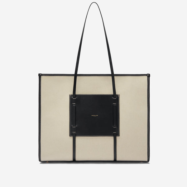 【DEMELLIER】カプリ The Large Capri | Warm Raffia Tan Smooth Ecru Stitching