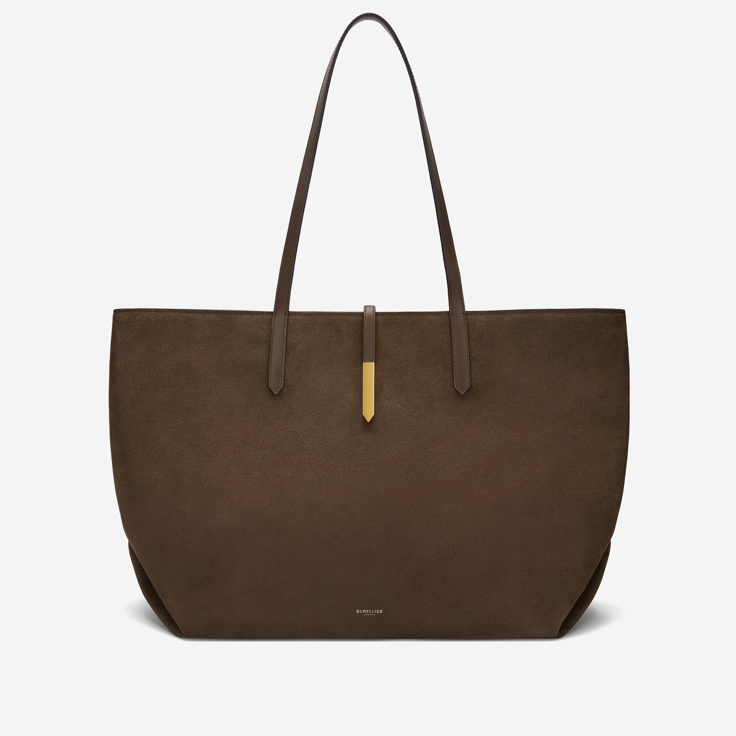 The Large Tokyo Tote Mocha Suede Mocha Smooth DeMellier