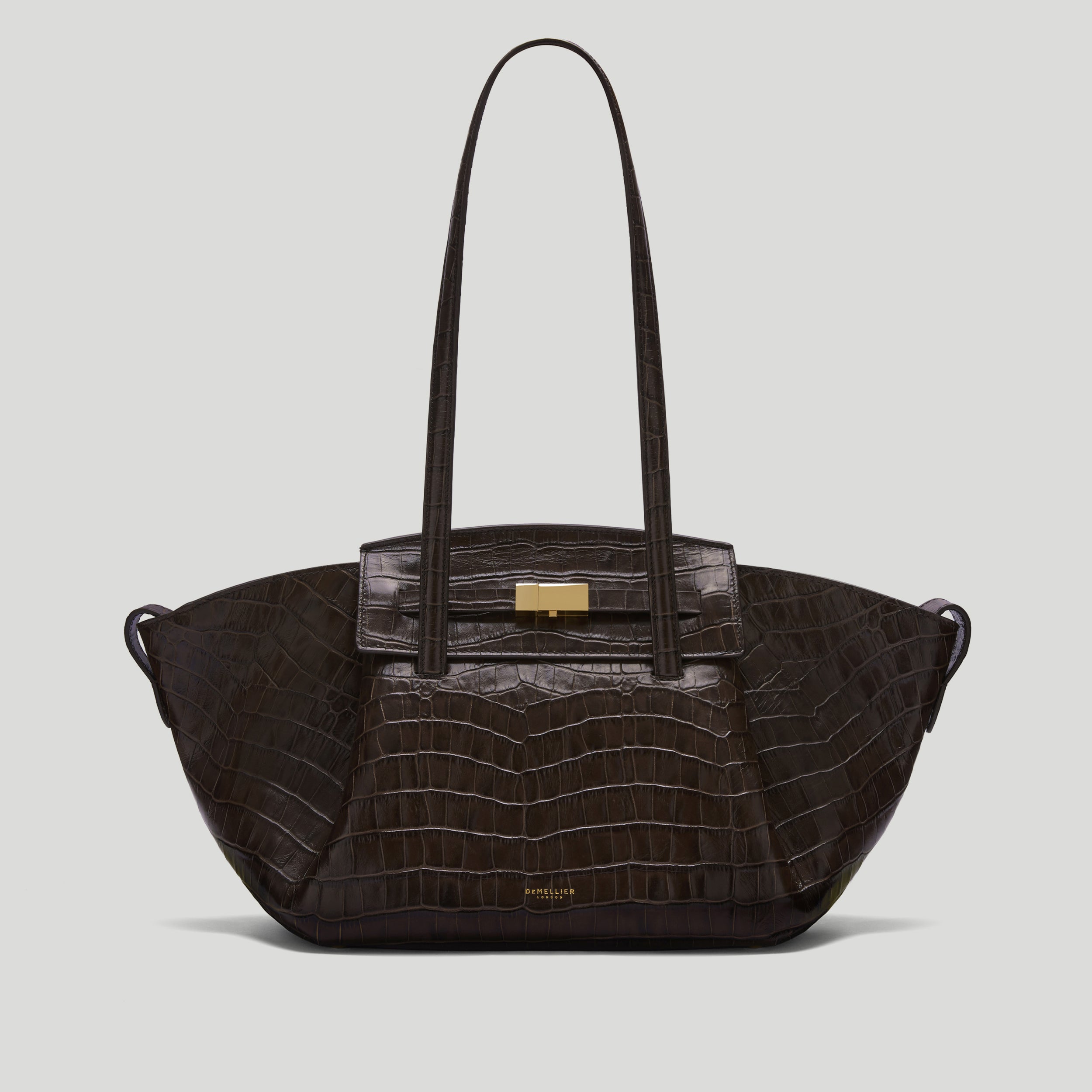 The Midi Brooklyn - Dark chocolate croc-effect