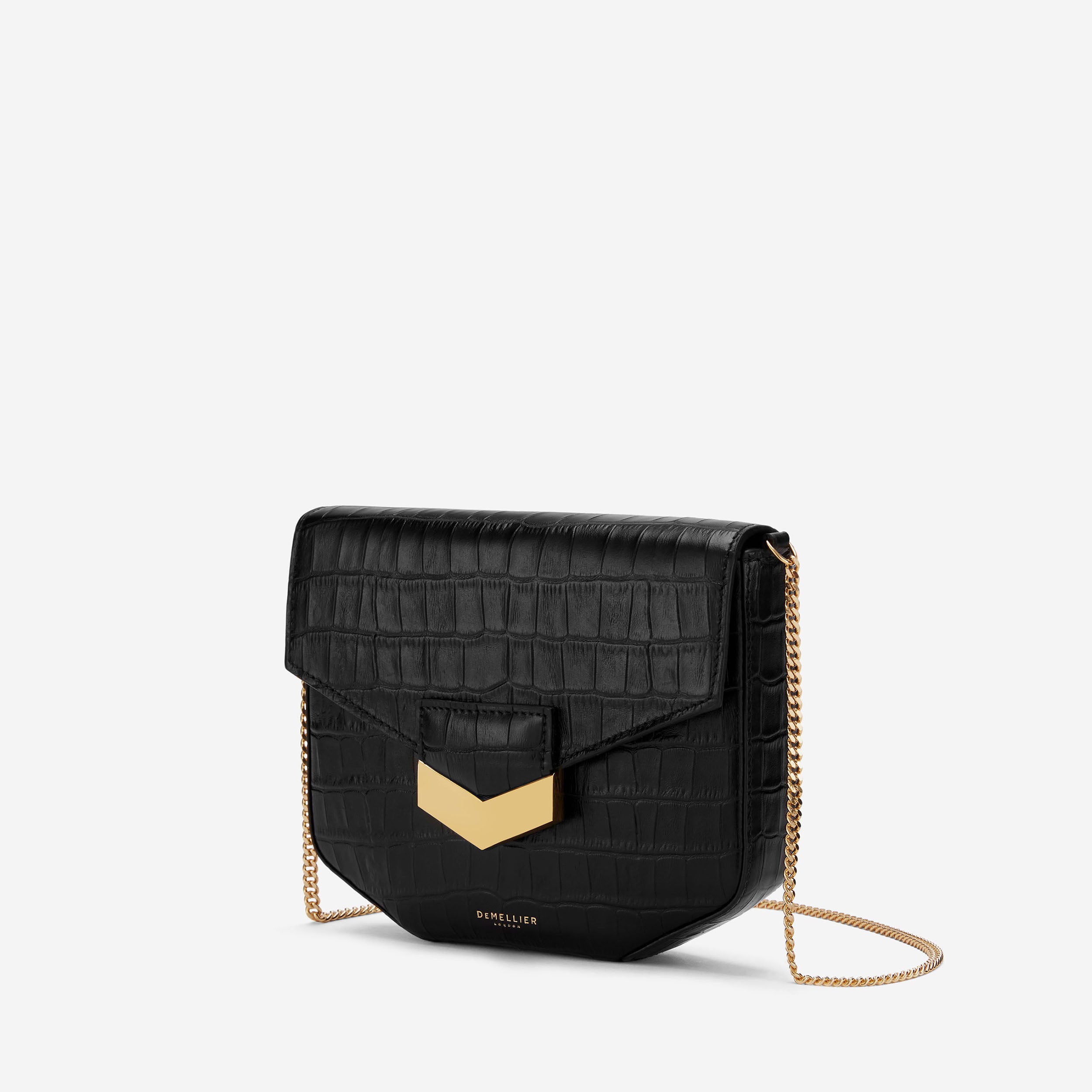 The Mini London | Black Croc-Effect | DeMellier