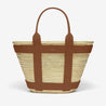 the maxi santorini basket natural raffia tan smooth 1