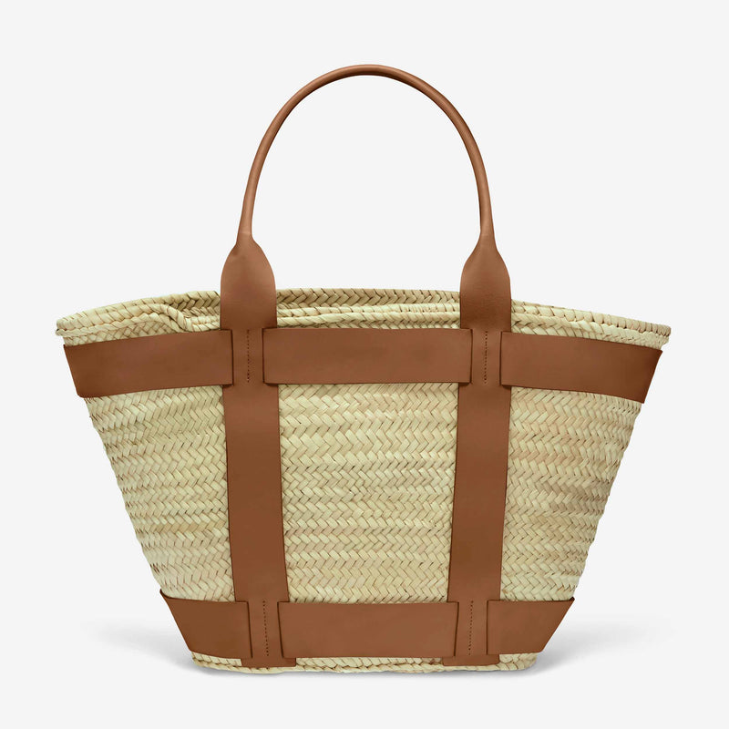 The Maxi Santorini | Natural Basket Tan Smooth | DeMellier