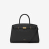 the midi hudson crossbody top handle bag black small grain 1