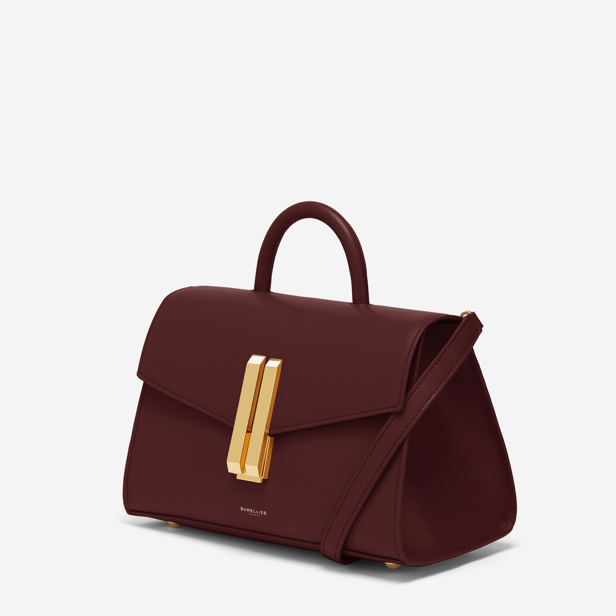 Demellier fashion London baguette in Burgundy