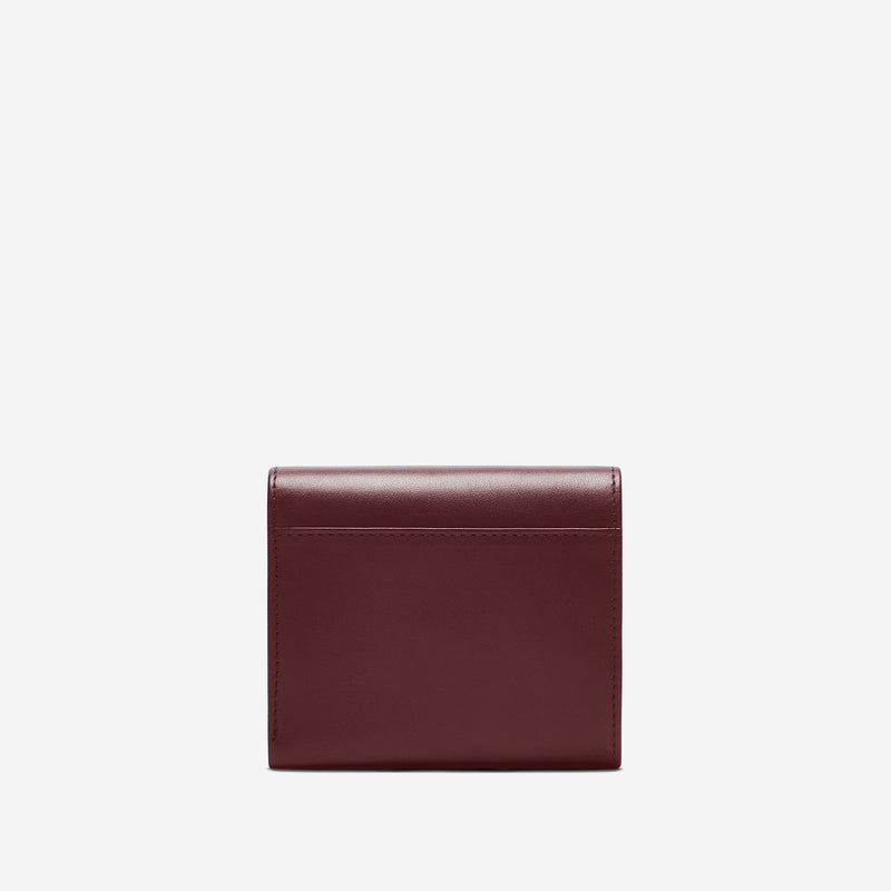 Burgundy leather wallet - MINI WALLET
