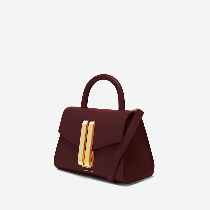 Demellier | The Maxi Montreal Long Handles in Burgundy Smooth | Leather Tote & Work Bag