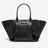 the new york shoulder bag black croc 1