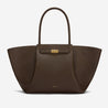 the new york tote work bag mocha small grain 1