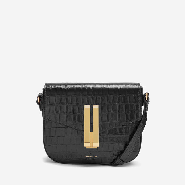 DEMELLIER バンクーバー スモール スエード クロスボディバッグ The Small Vancouver | Black Smooth | DeMellier