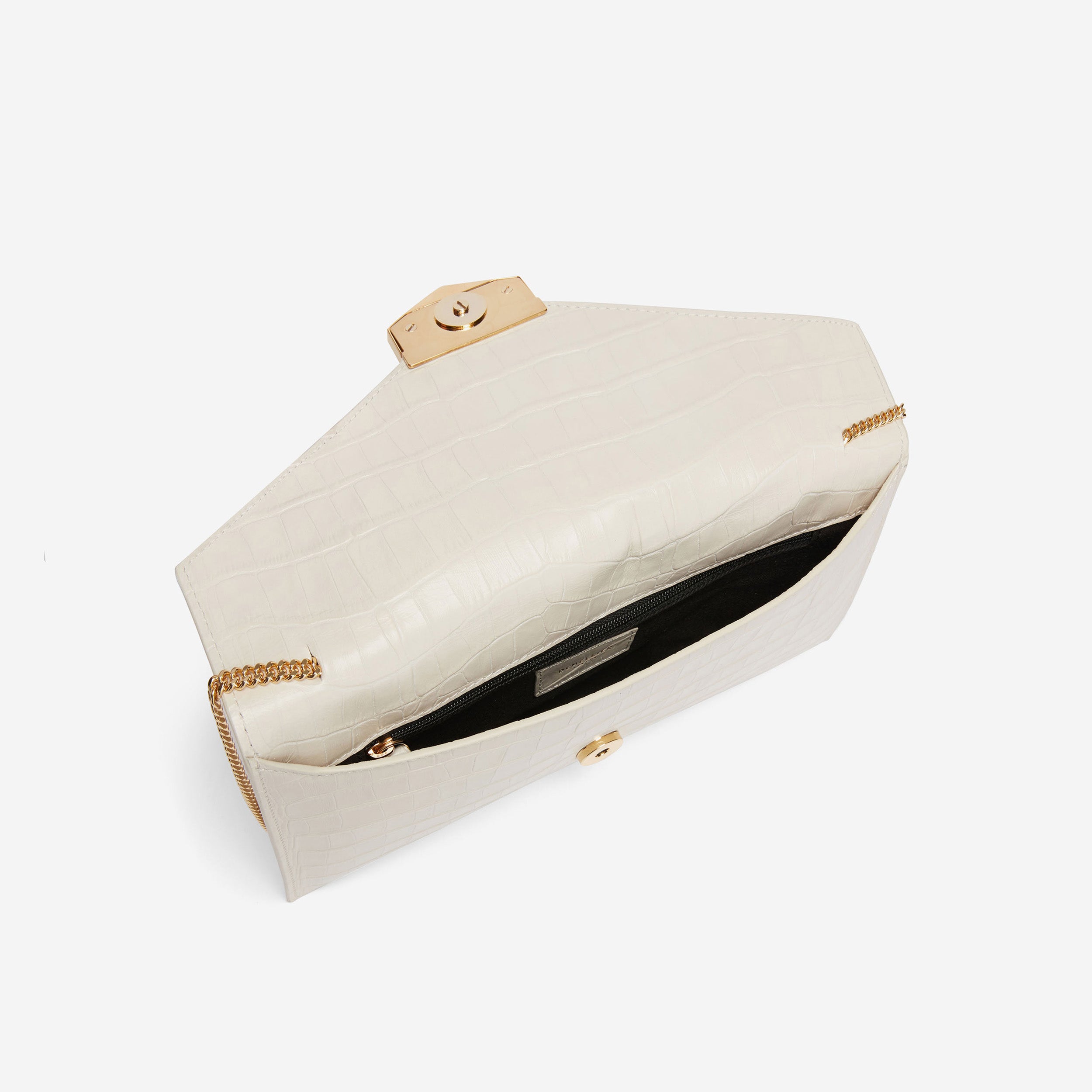 The London Clutch | Off-White Croc-Effect | DeMellier