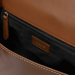 Demellier | The London in Taupe Smooth | Leather Crossbody Bag