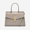 the maxi montreal long handles tote work bagtaupe smooth 1