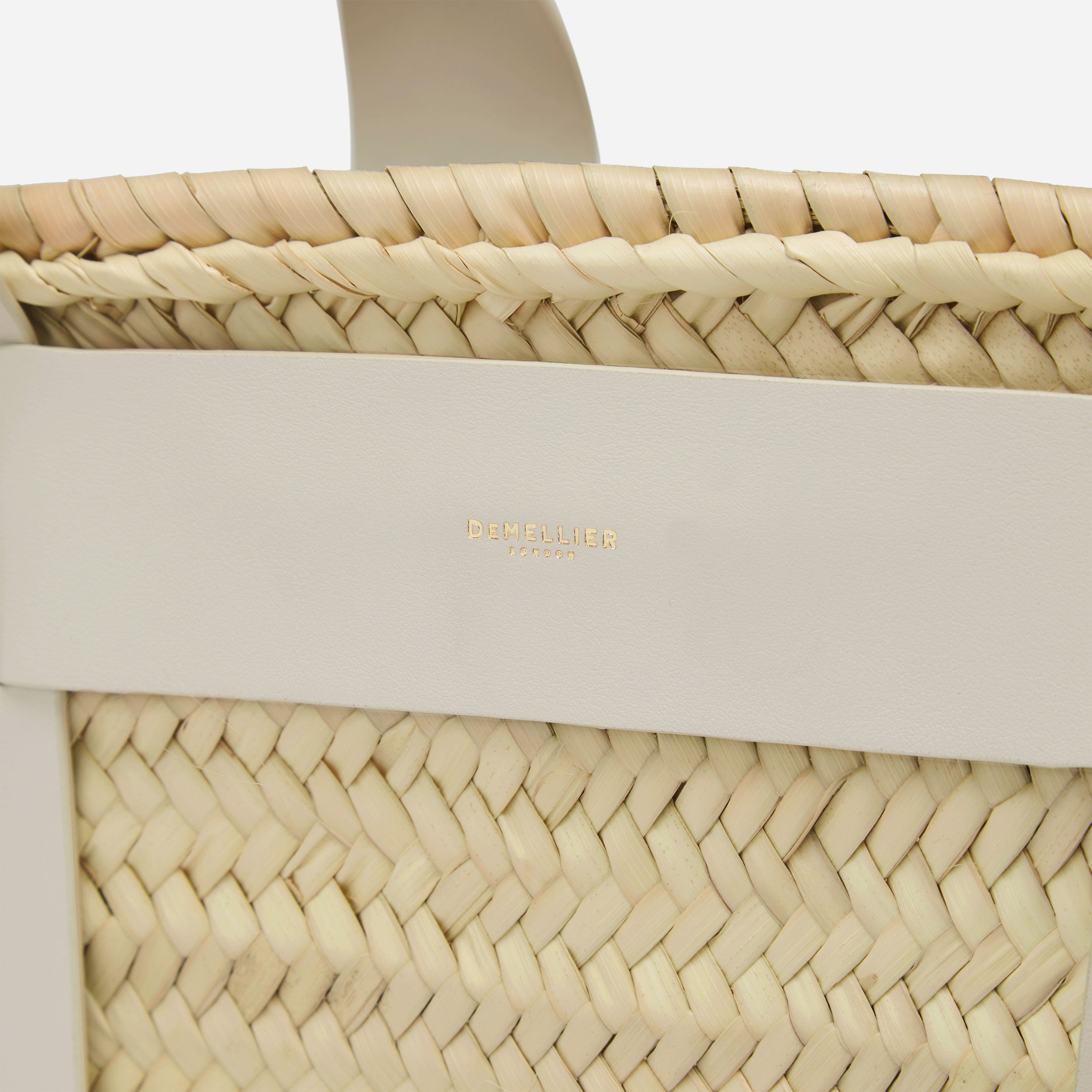 The Maxi Santorini | Natural Basket Off-White Smooth | DeMellier