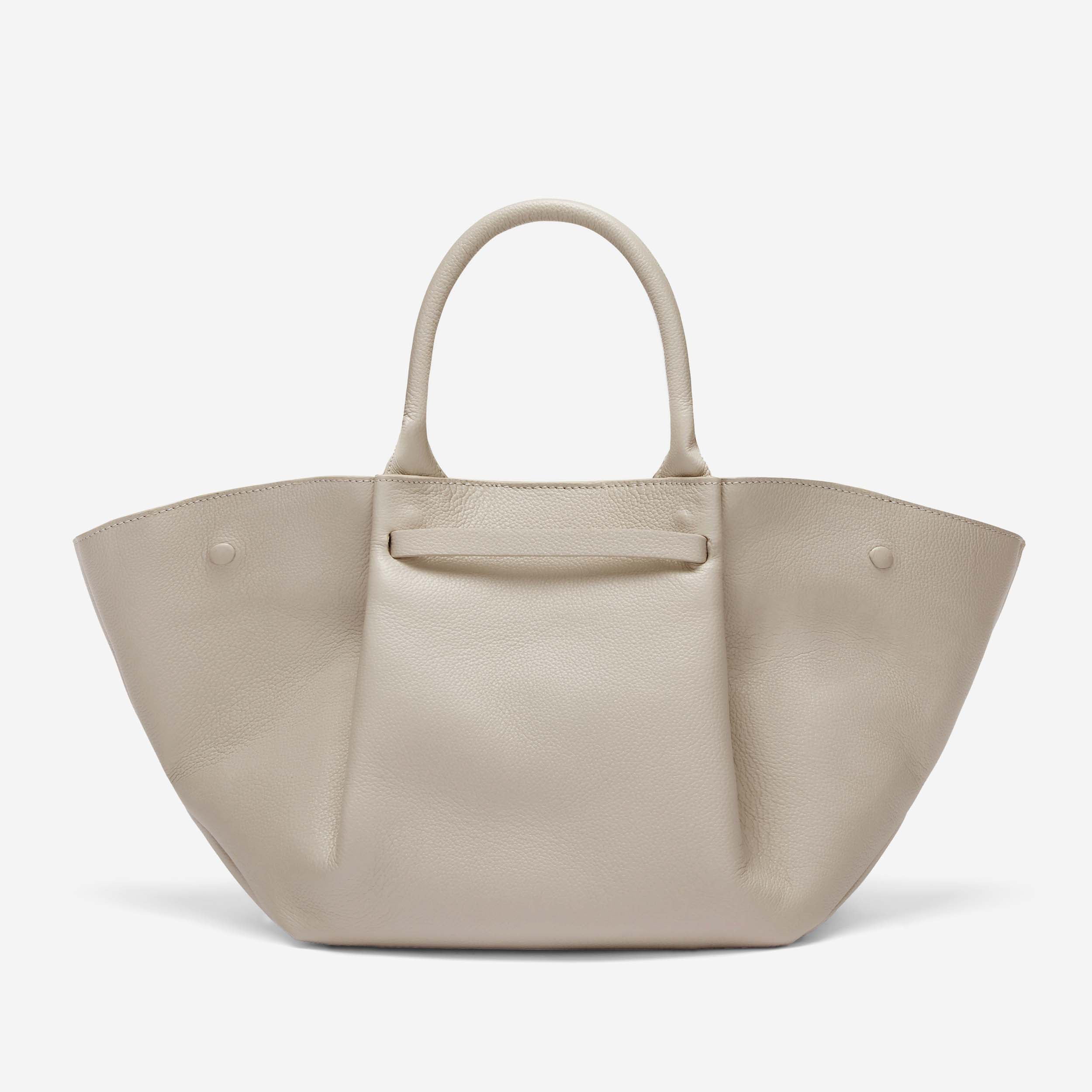 The Midi New York Taupe Small Grain DeMellier