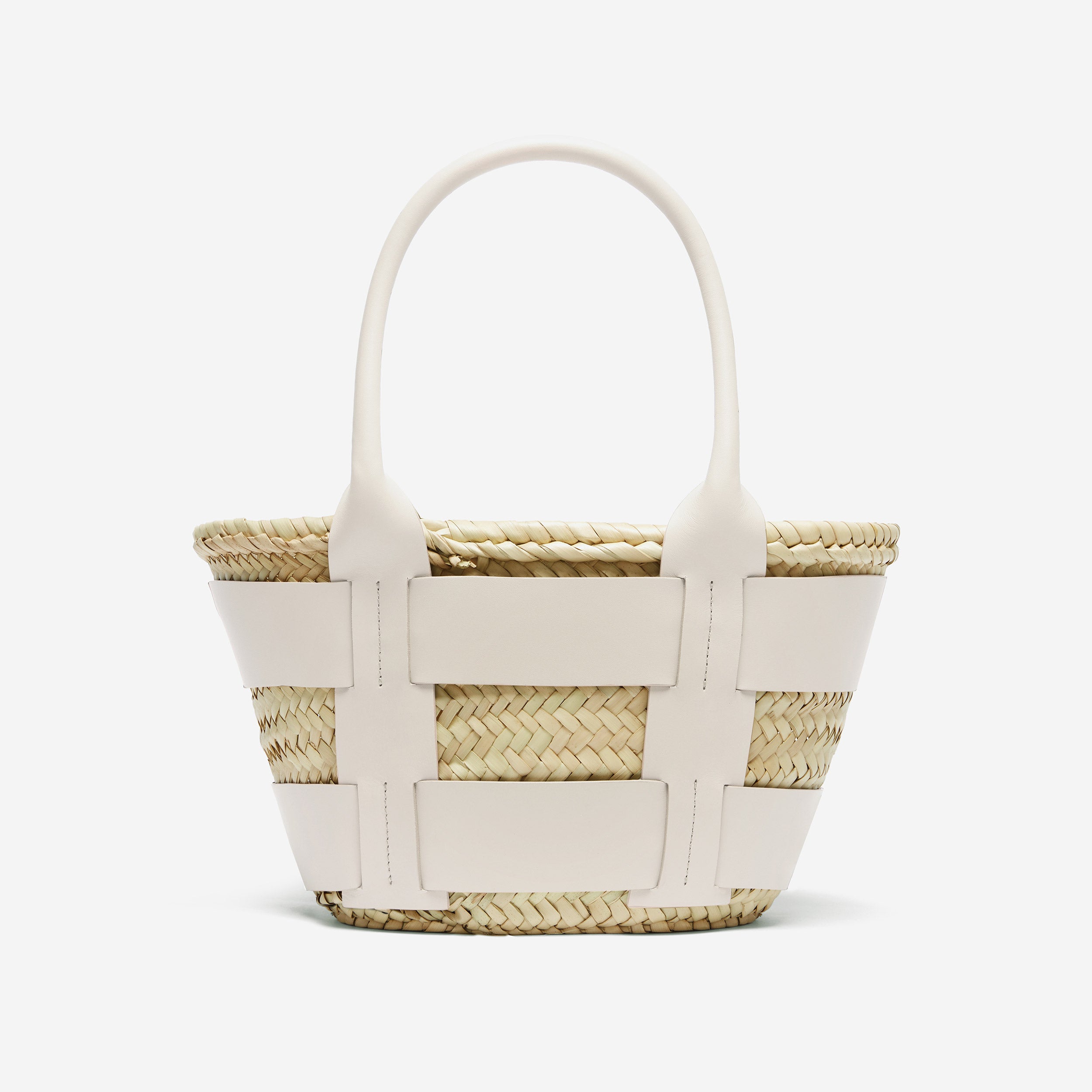 The Mini Santorini | Natural Basket Off-White Smooth | DeMellier