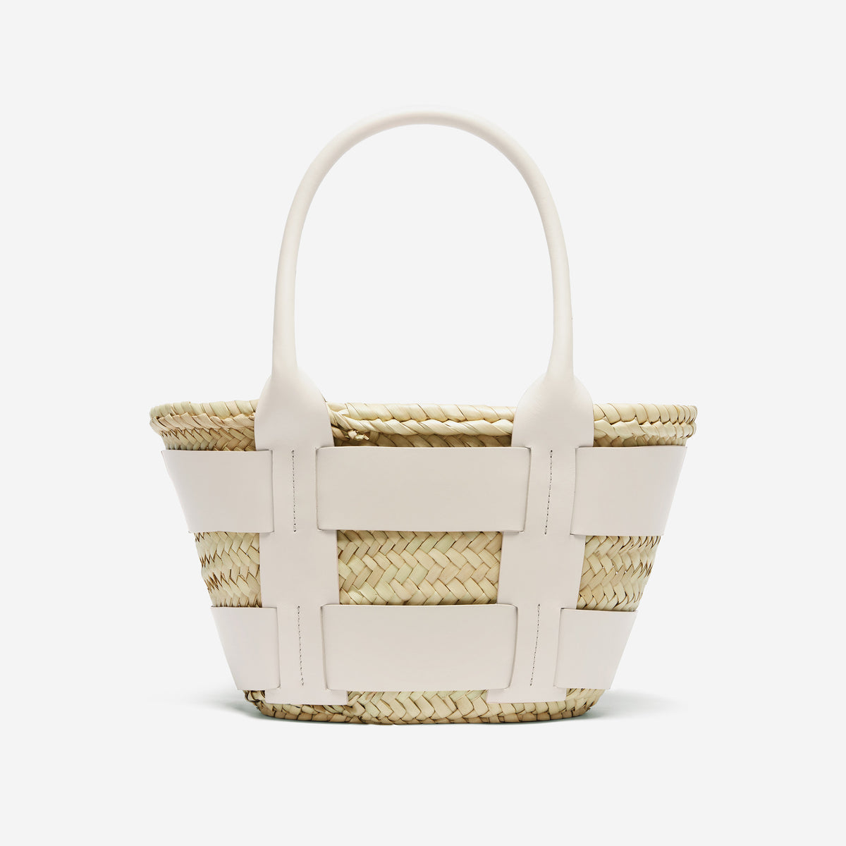 The Mini Santorini | Natural Basket Off-White Smooth | DeMellier