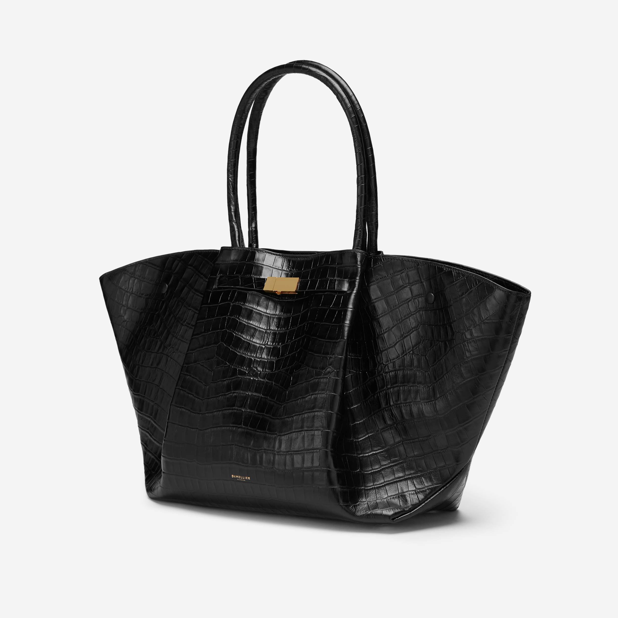 Black croc store effect bag