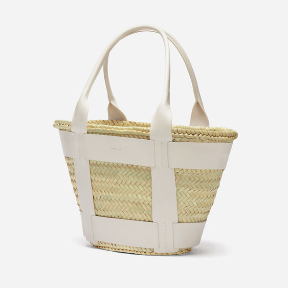 The Santorini | Natural Basket Off-White Smooth | DeMellier