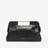 the seville clutch bag black croc 1