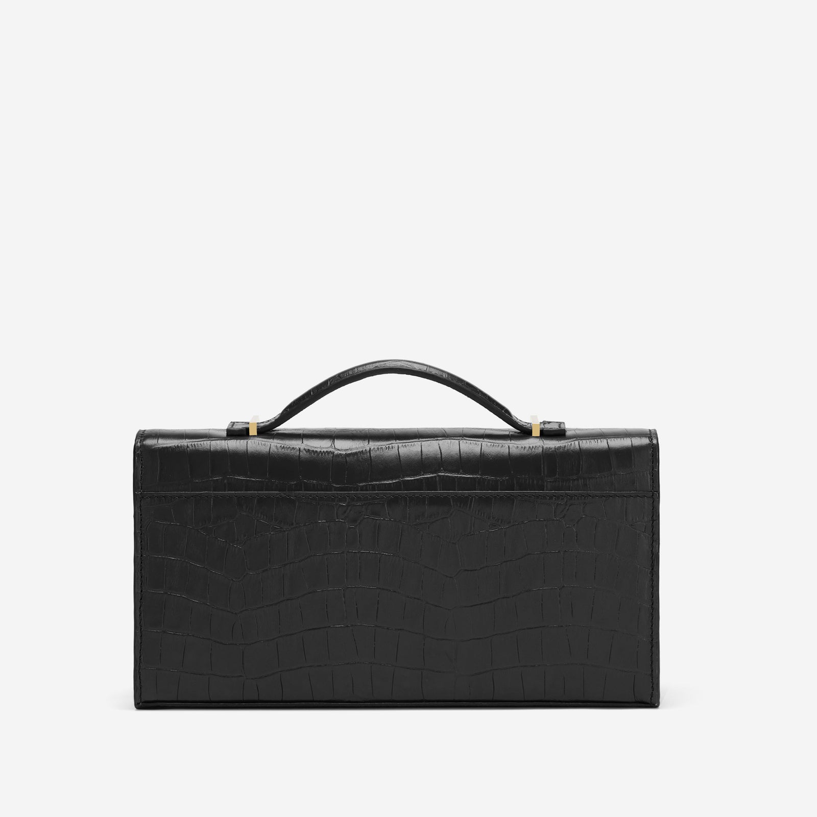 The Vancouver Clutch Black CrocEffect DeMellier