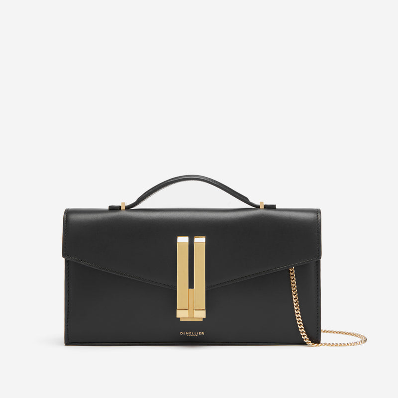 The Vancouver Clutch Black Smooth DeMellier
