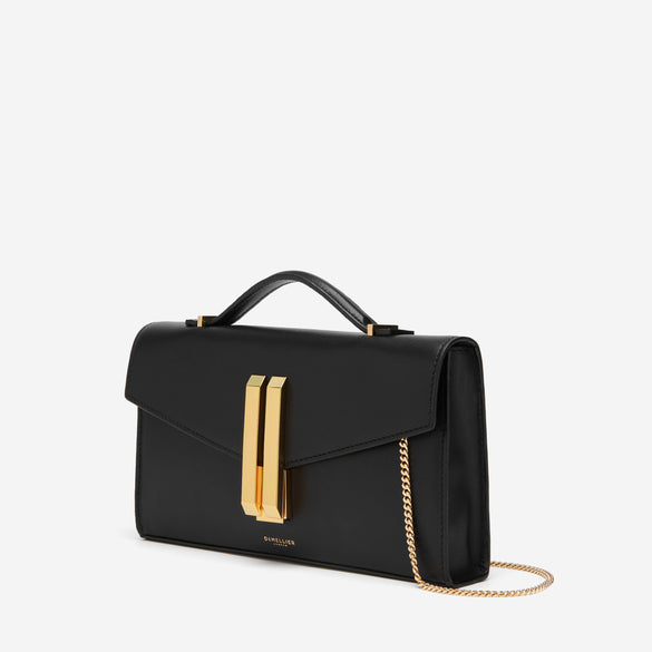 The Vancouver Clutch Black Smooth DeMellier