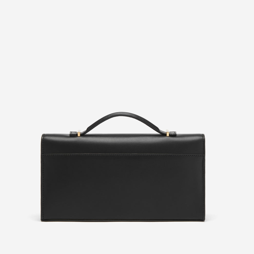 The Vancouver Clutch Black Smooth DeMellier