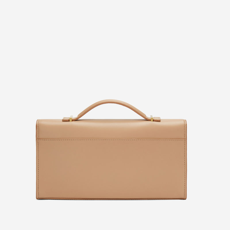 The Vancouver Clutch Light Tan Smooth DeMellier