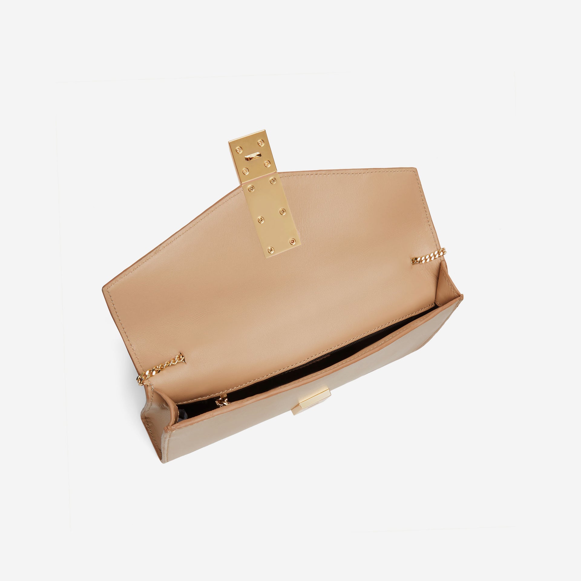 The Vancouver Clutch Light Tan Smooth DeMellier