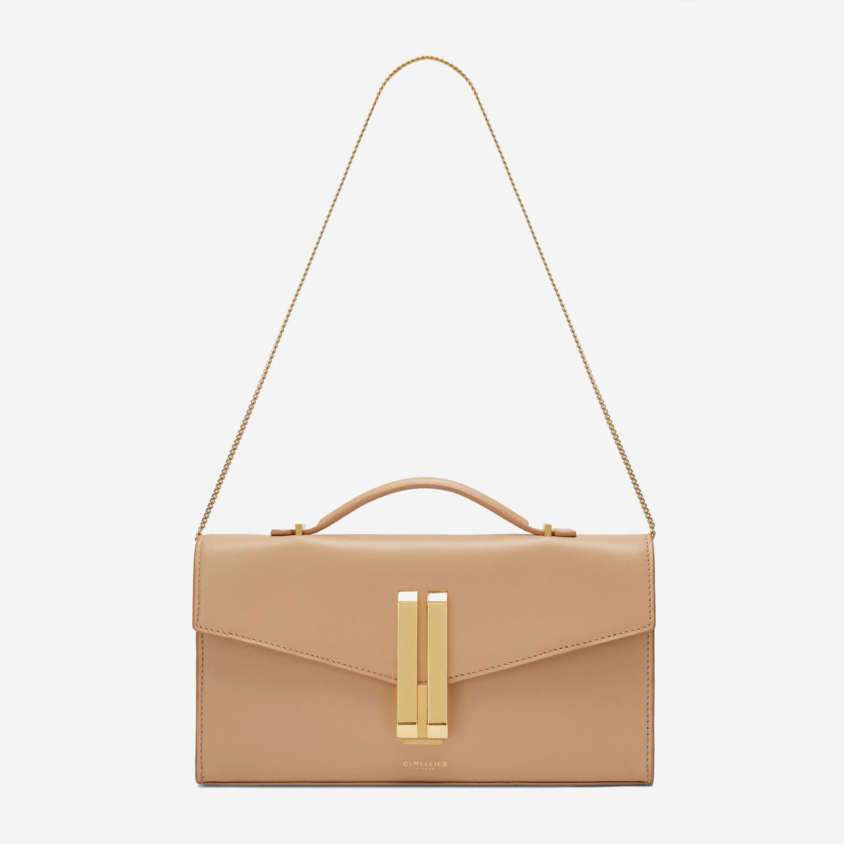 The Vancouver Clutch Light Tan Smooth DeMellier