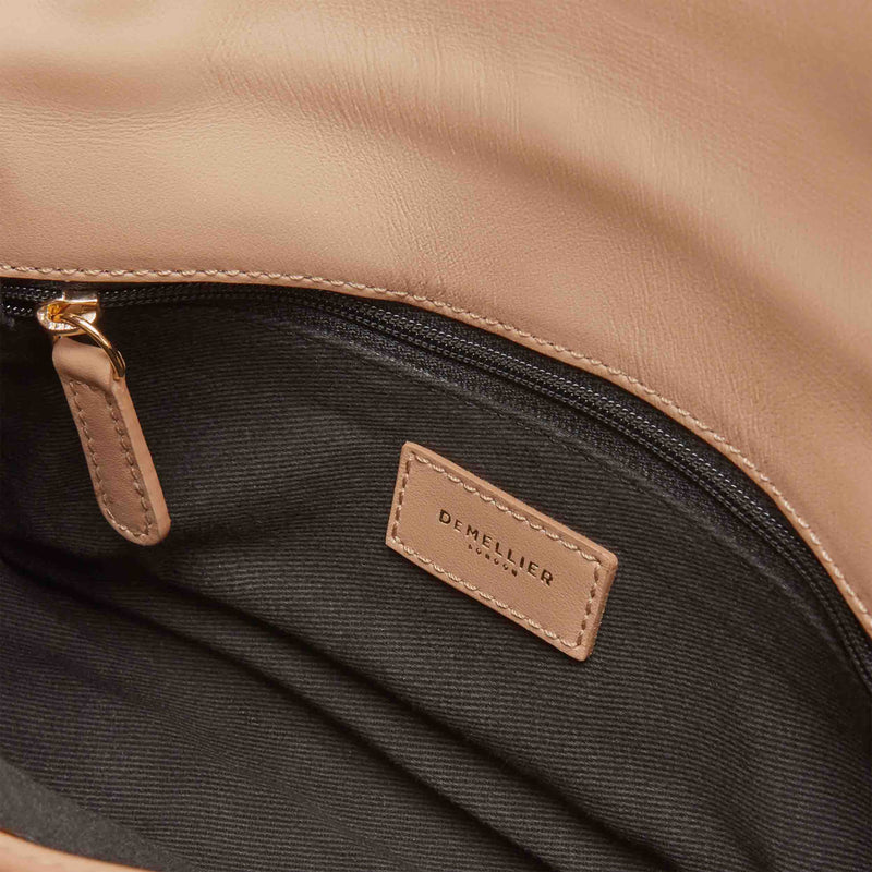 The Vancouver Clutch Light Tan Smooth DeMellier